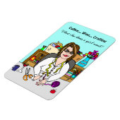 Wijnkoffie voor kunstwerken magneet (Linkerzijde)