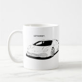 Wijnkunst met de auto: "Laat ons drijven" Koffiemok (Links)
