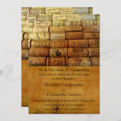 Wijnkurk bruiloft uitnodiging (Voorkant / Achterkant)