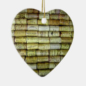 Wijnkurk Collage Keramisch Ornament (Rechts)