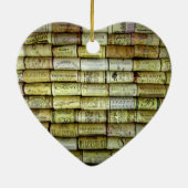 Wijnkurk Collage Keramisch Ornament (Achterkant)