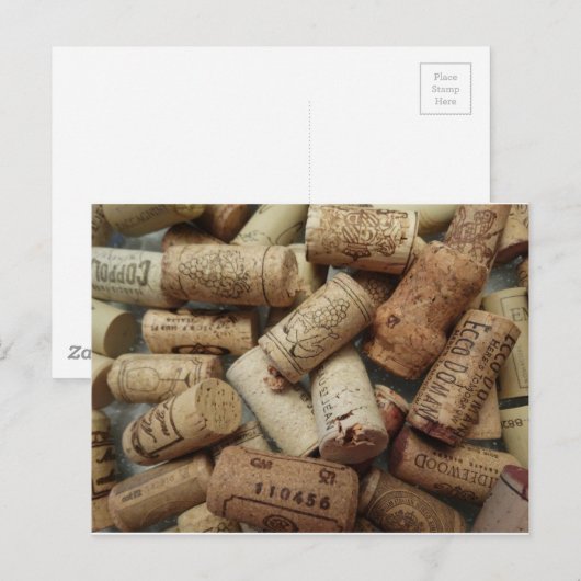 Wijnkurken Briefkaart (Voorkant / Achterkant)