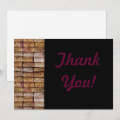 Wijnkurken Hartelijk dank Feestdagenkaart (Voorkant / Achterkant)