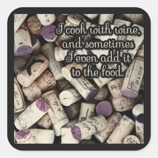 Wijnkurken Quote stickers (Voorkant)