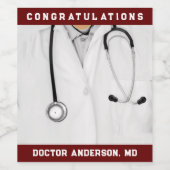 Wijnlabel medische school Afstuderen Wijn Etiket (Enkel label)