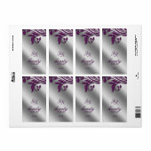 Wijnlabel met lefbruiloft Sparkle Paars Silver Etiket (Full Sheet)