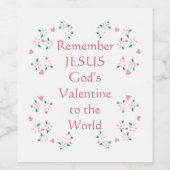 Wijnlabel "Onthoud Jezus" Wijn Etiket (Enkel label)