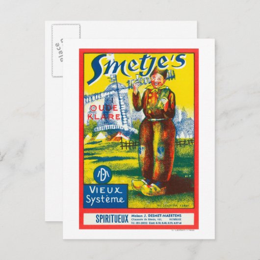 Wijnlabel SmetjeEuropa Briefkaart (Voorkant / Achterkant)