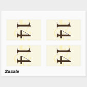 Wijnlabel Tabelnummer stickers 14 (Vel)