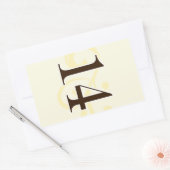 Wijnlabel Tabelnummer stickers 14 (Envelop)