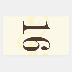Wijnlabel Tafel Nummer Stickers 16