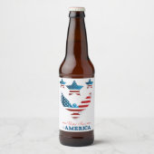 Wijnlabel Verenigde Staten van Amerika Bier Etiket (Voorkant)
