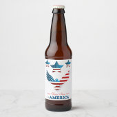 Wijnlabel Verenigde Staten van Amerika Bier Etiket