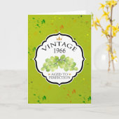  wijnlabel verjaardag kaart (Gele Bloem)