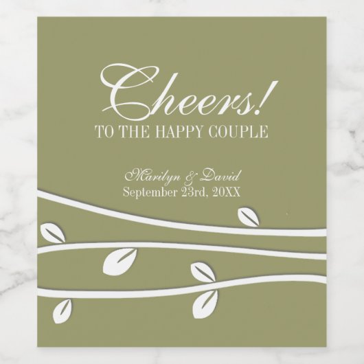 Wijnlabel verlaten witte bijkantoren wijn etiket (Enkel label)