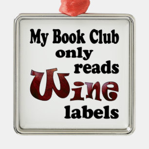 Wijnlabel-verzamelclub etiketten metalen ornament