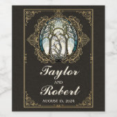 Wijnlabel voor weddenschap Kunst Nieuw Glas in loo Wijn Etiket (Enkel label)