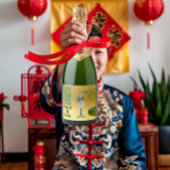 Wijnlabels Jaar van de Slang 2025 Chinees Nieuw Sparkling Wijnetiket