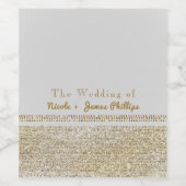 Wijnlabels voor witte en vaste Gold Glam Chic Part Wijn Etiket (Enkel label)