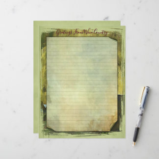 Wijnland-Briefpapier papierblad 8,5 x 11 inch