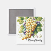 Wijnland-druiven Magneet (Voorkant / Achterkant)