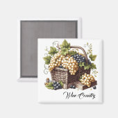 Wijnland-druiven Magneet (Voorkant / Achterkant)