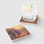 Wijnland druiven stenen Onderzetter (Zijkant)