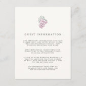 Wijnland | Kaart voor gastinformatiebehuizing (Voorkant)