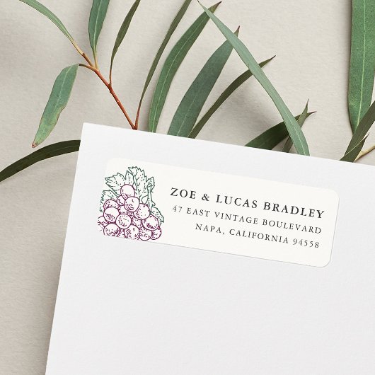 Wijnland-retouradres Etiket