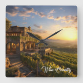 Wijnland Vierkante Klok (Voorkant)