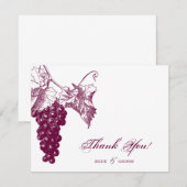 Wijnland Weddenschap Bedankkaart (Voorkant / Achterkant)