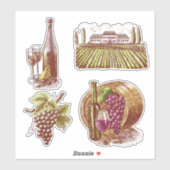 wijnliefhebber set sticker (Vel)