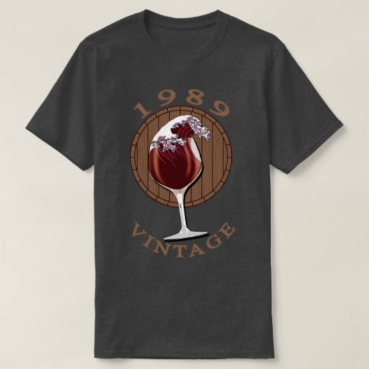 Wijnliefhebber Verjaardag 1989 T-shirt (Design voorkant)