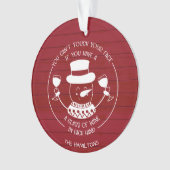 Wijnliefhebbers cadeau Grappig 2020 Covid Kerstroo Ornament (voorkant)