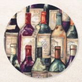 Wijnliefhebbers Ronde Onderzetters (Voorkant)