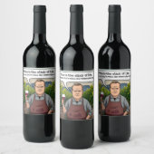 Wijnmaker, wijngaard, wijn is het levenselixer wijn etiket (Flessen)