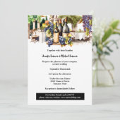 Wijnmakerij al fresco wijngaard waterverf druiven  kaart (Staand voorkant)