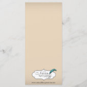 wijnmakerij bruiloft menu (Achterkant)