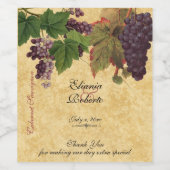 Wijnmakerij Huwelijk Rustiek Wijn Etiket (Enkel label)