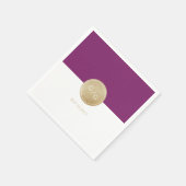 Wijnmakerij paarse minimalistische moderne bruilof servetten (Hoek)