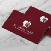 Wijnmakerij Sommelier Druif Logo Rode wijn Visitekaartje