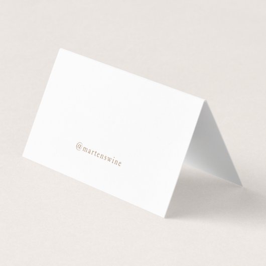 Wijnmakerij Wijn Business Gouden druiven Dank u ka Visitekaartjes (Achterkant)