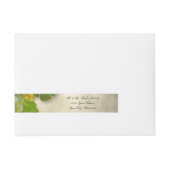 Wijnmakerij Wijngaard Druivenblad Blad Vintage bru Adreslabel Wikkel (Voorkant)