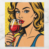 wijnmeisje wijn etiket (Enkel label)