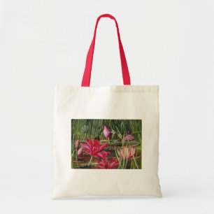 Wijnoogst die de Roze Bloemen van Bloesems Tote Bag