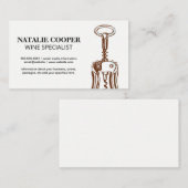 Wijnopener Icoon Visitekaartje (Voorkant / Achterkant)