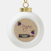 Wijnornament uit Napa Valley Keramische Bal Ornament (Voorkant)