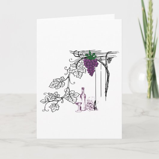 Wijnoverlagen blanco kaart (Voorkant)