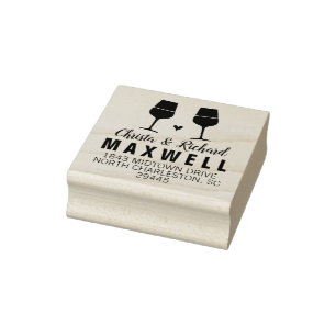 Wijnovers Wijnglazen Koppels Adres Stempel