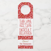 Wijnparen goed | Ho Ho Ho Grappig Flessenhanger (Voorkant)